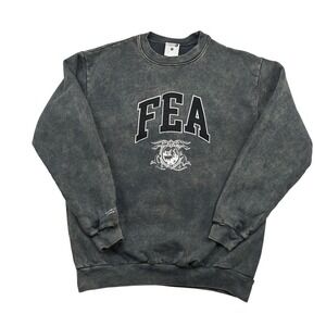 RIC3 Mens FEA Crewneck Sweatshirt Mineral Wash Graphic Print Size M